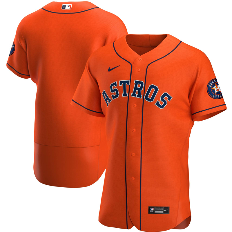 2020 MLB Men Houston Astros Nike Orange Alternate 2020 Authentic Team Jersey 1->houston astros->MLB Jersey